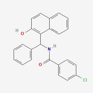 molecular formula C24H18ClNO2 B5012599 4-chloro-N-[(2-hydroxy-1-naphthyl)(phenyl)methyl]benzamide 