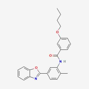 molecular formula C25H24N2O3 B5012617 N-[5-(1,3-benzoxazol-2-yl)-2-methylphenyl]-3-butoxybenzamide 