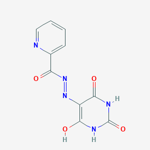 molecular formula C10H7N5O4 B5012625 N'-(2,4,6-trioxotetrahydropyrimidin-5(2H)-ylidene)pyridine-2-carbohydrazide 