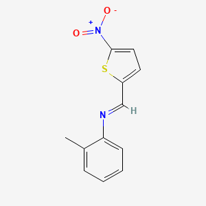 molecular formula C12H10N2O2S B5012626 (2-methylphenyl)[(5-nitro-2-thienyl)methylene]amine 