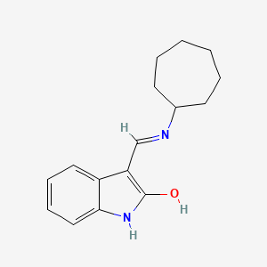 3-[(cycloheptylamino)methylene]-1,3-dihydro-2H-indol-2-one