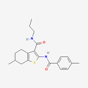 6-methyl-2-[(4-methylbenzoyl)amino]-N-propyl-4,5,6,7-tetrahydro-1-benzothiophene-3-carboxamide