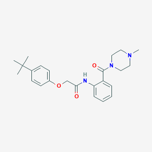 molecular formula C24H31N3O3 B501267 2-(4-tert-butylphenoxy)-N-{2-[(4-methyl-1-piperazinyl)carbonyl]phenyl}acetamide 