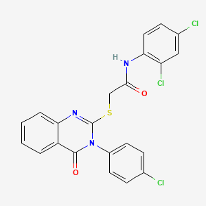 2-{[3-(4-chlorophenyl)-4-oxo-3,4-dihydro-2-quinazolinyl]thio}-N-(2,4-dichlorophenyl)acetamide