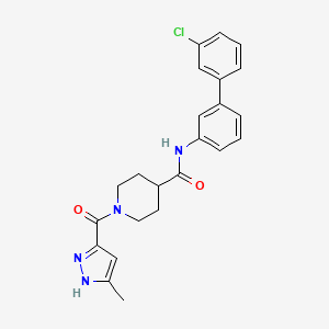 N-(3'-chloro-3-biphenylyl)-1-[(5-methyl-1H-pyrazol-3-yl)carbonyl]-4-piperidinecarboxamide