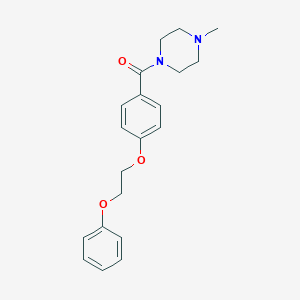 molecular formula C20H24N2O3 B501270 1-Methyl-4-[4-(2-phenoxyethoxy)benzoyl]piperazine 