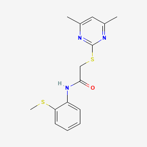 2-[(4,6-dimethyl-2-pyrimidinyl)thio]-N-[2-(methylthio)phenyl]acetamide