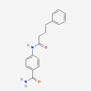 4-[(4-phenylbutanoyl)amino]benzamide