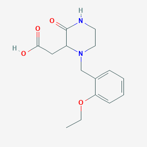 molecular formula C15H20N2O4 B501272 [1-(2-Ethoxybenzyl)-3-oxo-2-piperazinyl]acetic acid 