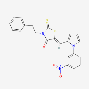 5-{[1-(3-nitrophenyl)-1H-pyrrol-2-yl]methylene}-3-(2-phenylethyl)-2-thioxo-1,3-thiazolidin-4-one