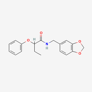 N-(1,3-benzodioxol-5-ylmethyl)-2-phenoxybutanamide