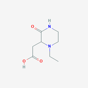 molecular formula C8H14N2O3 B501273 (1-Ethyl-3-oxo-2-piperazinyl)acetic acid CAS No. 1048007-96-0