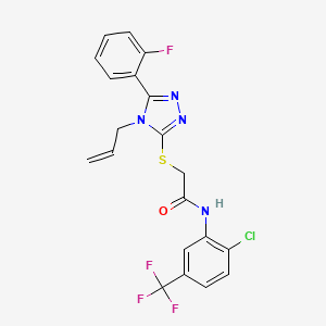 N-[2-chloro-5-(trifluoromethyl)phenyl]-2-{[5-(2-fluorophenyl)-4-(prop-2-en-1-yl)-4H-1,2,4-triazol-3-yl]sulfanyl}acetamide