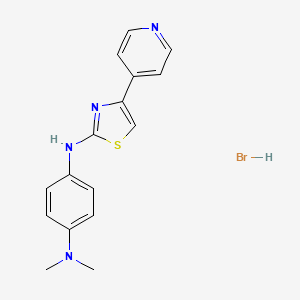 molecular formula C16H17BrN4S B5012766 4-N,4-N-dimethyl-1-N-(4-pyridin-4-yl-1,3-thiazol-2-yl)benzene-1,4-diamine;hydrobromide 