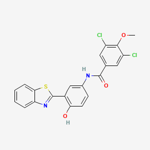 N-[3-(1,3-benzothiazol-2-yl)-4-hydroxyphenyl]-3,5-dichloro-4-methoxybenzamide