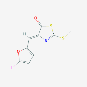 molecular formula C9H6INO2S2 B5012785 4-[(5-iodo-2-furyl)methylene]-2-(methylthio)-1,3-thiazol-5(4H)-one 