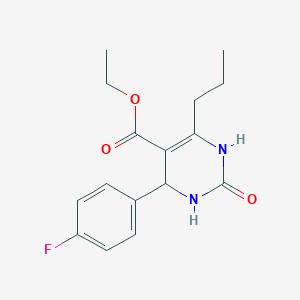 ethyl 4-(4-fluorophenyl)-2-oxo-6-propyl-1,2,3,4-tetrahydro-5-pyrimidinecarboxylate