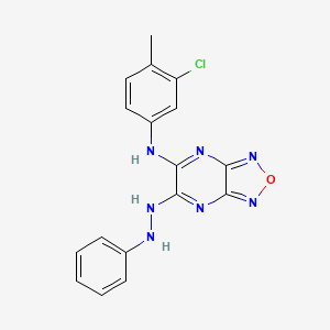 N-(3-chloro-4-methylphenyl)-5-(2-phenylhydrazinyl)-[1,2,5]oxadiazolo[3,4-b]pyrazin-6-amine