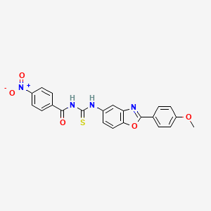 N-({[2-(4-methoxyphenyl)-1,3-benzoxazol-5-yl]amino}carbonothioyl)-4-nitrobenzamide