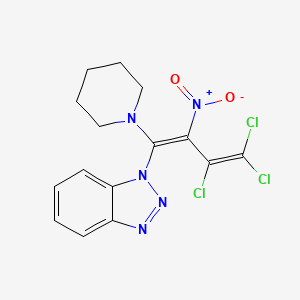 molecular formula C15H14Cl3N5O2 B5012852 1-[3,4,4-trichloro-2-nitro-1-(1-piperidinyl)-1,3-butadien-1-yl]-1H-1,2,3-benzotriazole 