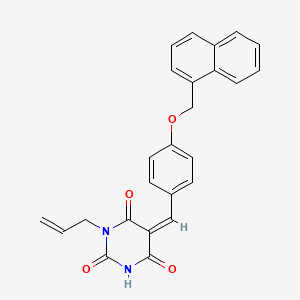 (5Z)-5-({4-[(NAPHTHALEN-1-YL)METHOXY]PHENYL}METHYLIDENE)-1-(PROP-2-EN-1-YL)-1,3-DIAZINANE-2,4,6-TRIONE