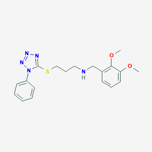molecular formula C19H23N5O2S B501286 N-(2,3-dimethoxybenzyl)-3-[(1-phenyl-1H-tetrazol-5-yl)thio]propan-1-amine 