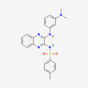 N-(3-{[3-(dimethylamino)phenyl]amino}-2-quinoxalinyl)-4-methylbenzenesulfonamide