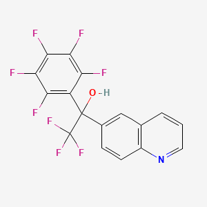 2,2,2-trifluoro-1-(pentafluorophenyl)-1-(6-quinolinyl)ethanol