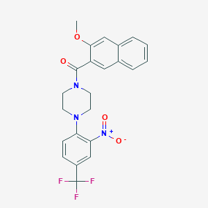 molecular formula C23H20F3N3O4 B5012918 1-(3-methoxy-2-naphthoyl)-4-[2-nitro-4-(trifluoromethyl)phenyl]piperazine 