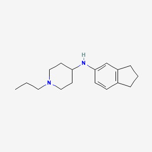 molecular formula C17H26N2 B5012925 N-(2,3-dihydro-1H-inden-5-yl)-1-propyl-4-piperidinamine 