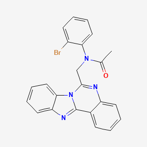 molecular formula C23H17BrN4O B5012929 N-(benzimidazo[1,2-c]quinazolin-6-ylmethyl)-N-(2-bromophenyl)acetamide 