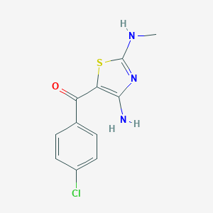 molecular formula C11H10ClN3OS B501293 [4-Amino-2-(methylamino)-1,3-thiazol-5-yl](4-chlorophenyl)methanone CAS No. 204188-38-5