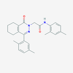 molecular formula C26H29N3O2 B5012957 N-(2,4-dimethylphenyl)-2-[4-(2,5-dimethylphenyl)-1-oxo-5,6,7,8-tetrahydro-2(1H)-phthalazinyl]acetamide 