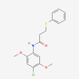 N-(4-chloro-2,5-dimethoxyphenyl)-3-(phenylthio)propanamide