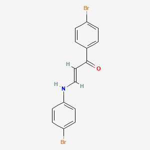 molecular formula C15H11Br2NO B5012994 1-(4-bromophenyl)-3-[(4-bromophenyl)amino]-2-propen-1-one 