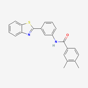 N-[3-(1,3-benzothiazol-2-yl)phenyl]-3,4-dimethylbenzamide