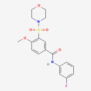 N-(3-fluorophenyl)-4-methoxy-3-(4-morpholinylsulfonyl)benzamide