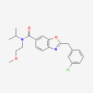 molecular formula C21H23ClN2O3 B5013007 2-(3-chlorobenzyl)-N-isopropyl-N-(2-methoxyethyl)-1,3-benzoxazole-6-carboxamide 