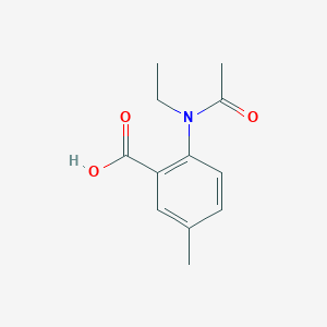 molecular formula C12H15NO3 B5013011 2-[acetyl(ethyl)amino]-5-methylbenzoic acid 