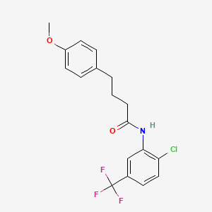 molecular formula C18H17ClF3NO2 B5013043 N-[2-chloro-5-(trifluoromethyl)phenyl]-4-(4-methoxyphenyl)butanamide 