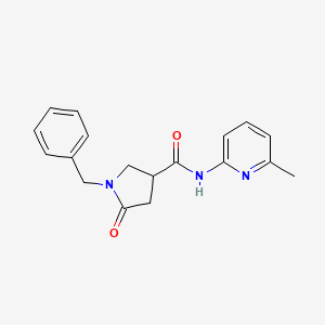 molecular formula C18H19N3O2 B5013072 1-benzyl-N-(6-methylpyridin-2-yl)-5-oxopyrrolidine-3-carboxamide 