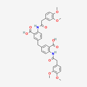 3,3'-methanediylbis(6-{[(3,4-dimethoxyphenyl)acetyl]amino}benzoic acid)