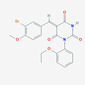 5-(3-bromo-4-methoxybenzylidene)-1-(2-ethoxyphenyl)-2,4,6(1H,3H,5H)-pyrimidinetrione