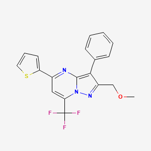 2-(methoxymethyl)-3-phenyl-5-(2-thienyl)-7-(trifluoromethyl)pyrazolo[1,5-a]pyrimidine