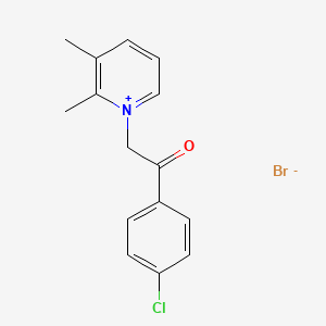 1-(4-Chlorophenyl)-2-(2,3-dimethylpyridin-1-ium-1-yl)ethanone;bromide