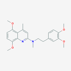 molecular formula C23H28N2O4 B5013117 N-[2-(3,4-dimethoxyphenyl)ethyl]-5,8-dimethoxy-N,4-dimethyl-2-quinolinamine 