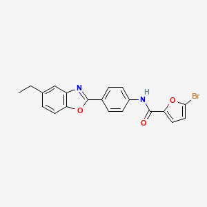 molecular formula C20H15BrN2O3 B5013118 5-bromo-N-[4-(5-ethyl-1,3-benzoxazol-2-yl)phenyl]-2-furamide 