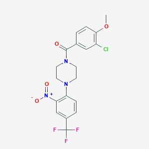 1-(3-chloro-4-methoxybenzoyl)-4-[2-nitro-4-(trifluoromethyl)phenyl]piperazine