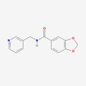 molecular formula C14H12N2O3 B501314 N-(3-pyridylmethyl)-1,3-benzodioxole-5-carboxamide CAS No. 349114-03-0