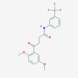 molecular formula C19H18F3NO4 B5013140 4-(2,5-dimethoxyphenyl)-4-oxo-N-[3-(trifluoromethyl)phenyl]butanamide 